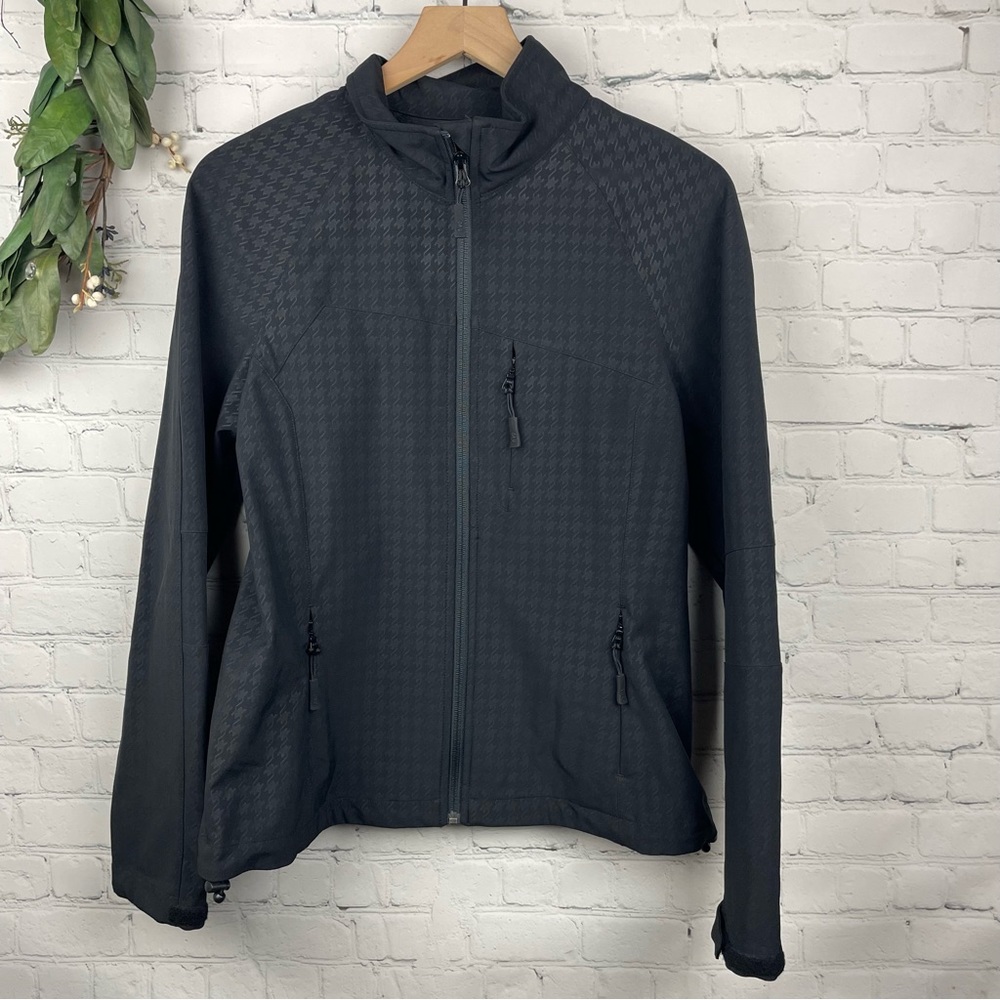 NVO (NIVO) Zipper Front Black Lightweight Golf Jacket size medium